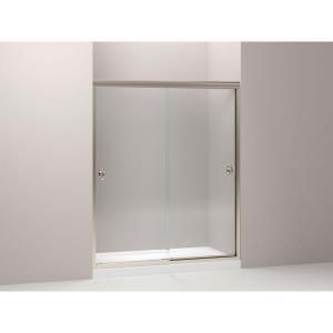 KOHLER Devonshire 59 5/8 in. x 56 5/8 in. Frameless Sliding Shower Door in Anodized Brushed Bronze K 704414 L ABV