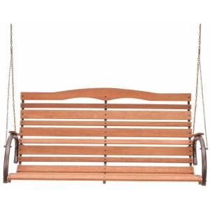 Jack Post Country Garden Natural Wood Hi Back Patio Swing Seat CG 05Z