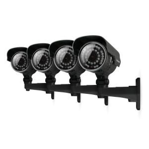 Defender Wired 600TVL Indoor/Outdoor Bullet Security Surveillance Camera (4 Pack) 21006