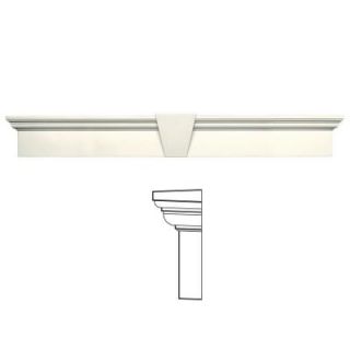 Builders Edge 9 in. x 65 5/8 in. Flat Panel Window Header with Keystone in 034 Parchment 060010965034