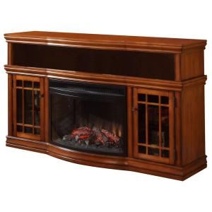 Muskoka Dwyer 57 in. Media Console Electric Fireplace in Burnished Pecan DISCONTINUED MTVSC2513SBP