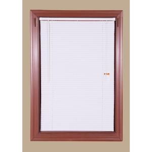 designview 35 in. x 72 in. White Horizontal Window Covering PVC Blind Mini Size Slat 03572472