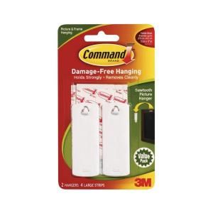 Command Sawtooth Picture Hanger Value Pack (2 Hooks, 4 Strips) 17040 VP