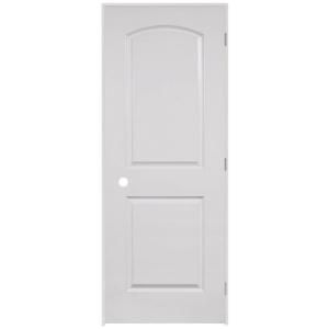 Steves & Sons 2 Panel Round Top Smooth Primed White Hollow Core Prehung Interior Door N622UWADAERH