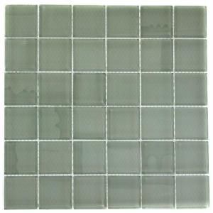 Splashback Tile Contempo Seafoam Polished 12 in. x 12 in. x 8 mm Glass Floor and Wall Tile (1 sq. ft.) CONTEMPO SEAFOAM POLISHED 2X2 GLASS TILE