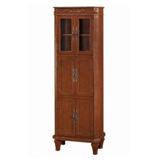 Home Decorators Collection Chelsea 25 in. W x 72 in. H Bath Cabinet 6 Door in Antique Cherry DISCONTINUED 4855710120