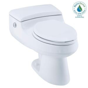 KOHLER San Raphael 1 Piece 1 GPF Comfort Height Elongated Toilet in White K 3393 0