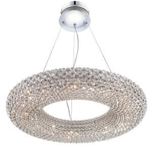 Eurofase Sola Collection 18 Light Chrome Ring Pendant   DISCONTINUED 23008 014