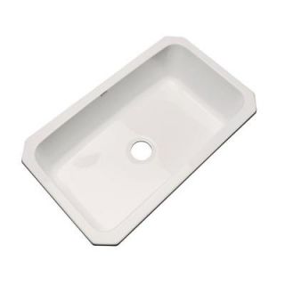 Thermocast Manhattan Undermount Acrylic 33x19.5x9 in. 0 Hole Single Bowl Kitchen Sink in Natural 48004 UM