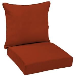 Hampton Bay Chili Red Outdoor Deep Seat Cushion Set DISCONTINUED WC09911B 9D1