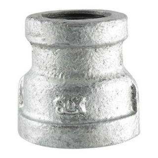 LDR Industries 1/2 in. x 3/8 in. Galvanized Iron FPT Reducing Coupling 311 RC 1238