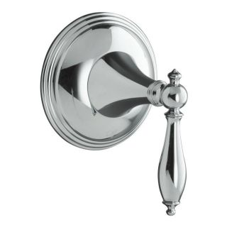 Kohler K t10303 4m cp Polished Chrome Finial Traditional Volume Control Valve Trim With Lever Handle, Valve Not Included
