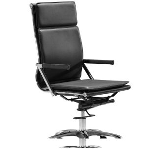 Zuo Lider Plus High Back Office Chair, Black