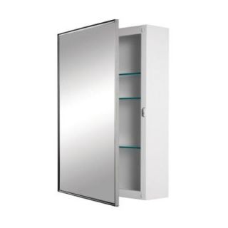 NuTone Styleline 18 in. W x 24 in. H x 5 in. D Recessed Medicine Cabinet in Stainless Steel Frame 490X