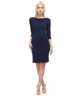 DSQUARED2 Crepe Cotton Jersey Dress Womens Dress (Blue)