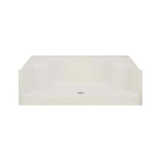 Advantage Seated 60 in. x 34 in. Single Threshold Shower Receptor in Biscuit 62041100 96
