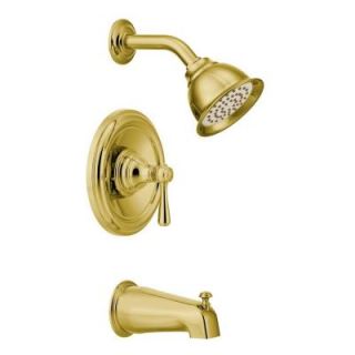 MOEN Kingley Single Handle Posi Temp Tub and Shower Trim Kit in Polished Brass (Valve Not Included) T2113EPP
