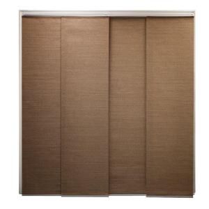 Chicology Cordless French Truffle Natural Woven Sliding Panel Shade, 96 in. Length (Price Varies by size) DRSPFT1