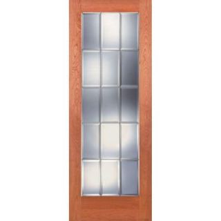 Feather River Doors 15 Lite Clear Bevel Zinc Woodgrain 1 Lite Unfinished Cherry Interior Door Slab CM15012668Z375