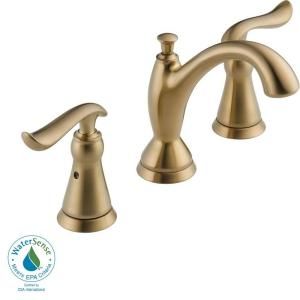 Delta Linden 8 in. Widespread 2 Handle High Arc Bathroom Faucet in Champagne Bronze 3594LF CZMPU