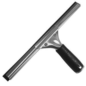 Unger 12 in. Stainless Steel Window Squeegee with Rubber Grip and Bonus Rubber Connect and Clean Locking System 961010