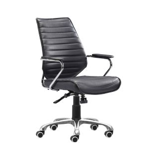 Zuo Enterprise Low Back Office Chair, Black