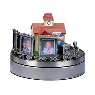 Musical Train Picture Frame, Pewter