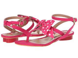 LOVE Moschino Polka Dot Bow T Strap Sandal Womens Sandals (Pink)