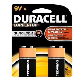 Duracell Coppertop Alkaline 9 Volt Battery (2 Pack) 004133331435