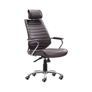 Zuo Enterprise High Back Office Chair, Espresso (Dark Brown)