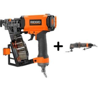 RIDGID 1 3/4 in. Roofing Coil Nailer and Pneumatic JobMax Multi Tool Starter Kit R175RNE R9020PNK
