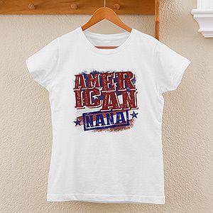Fathers Day Gifts    America Personalized Ladies Fitted Tee