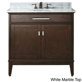Avanity Madison 36 inch Light Espresso Single Sink Bathroom Vanity White Size Single Vanities
