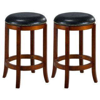 Jackson Bicast Leather Cherry Counter Stools (set Of 2)