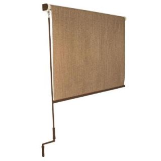 Coolaroo 120 in. x 96 in. Walnut Cordless Exterior Roller Shade 460082