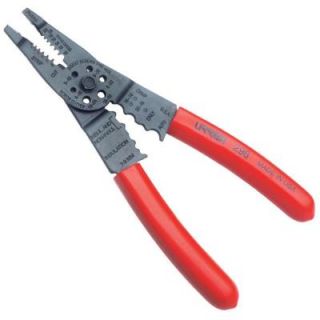 URREA 8 1/4 in. Wire Stripping Pliers with Terminal Crimper and Screw Cutter 298