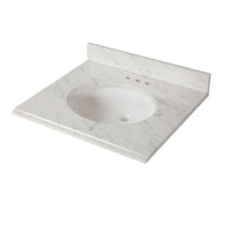 St. Paul 25 in. x 22 in. Stone Effects Vanity Top with Basin in Cascade SEO2522COM CS