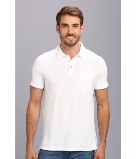 Calvin Klein Jeans Garment Dye Jersey/Slub Shoulder Pane S/ Mens Short Sleeve Pullover (White)