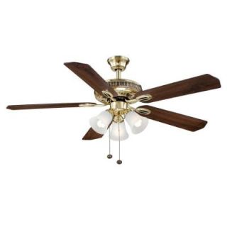 Hampton Bay Glendale 52 in. Flemish Brass and Gold Ceiling Fan AG524 FB