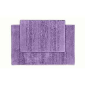 Garland Rug Essence Purple 21 in. x 34 in. Washable Bathroom 2 Piece Rug Set ENC 2pc 09