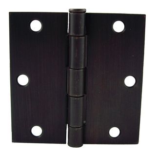 Gliderite 3.5 X 3.5 Square Corner Oil Rubbed Bronze Door Hinges (pack Of 12)