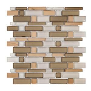 Jeffrey Court Heritage Cold Pencil 12 in. x 12 in. x 8 mm Glass Mosaic Wall Tile 99526