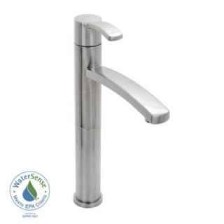 American Standard Berwick Single Hole 1 Handle Low Arc Bathroom Vessel Faucet Less Drain in Satin Nickel 7430.151.295