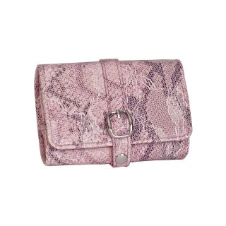 Mele & Co. Pink Faux Snakeskin Travel Jewelry Wallet