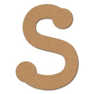 Design Craft MIllworks 8 in. MDF Bubble Wood Letter (S) 47270