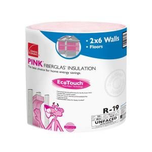 Owens Corning EcoTouch 6 1/4 in. x 23 in. x 39.2 ft. R 19 Unfaced Continuous Roll Fiberglas Insulation RU41