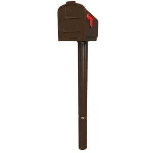 Gibraltar Mailboxes Harrison All in One Venetian Bronze Mailbox and Post Combo HCPL10V01
