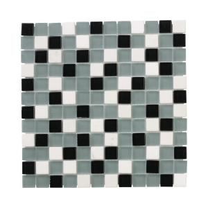 Jeffrey Court Nordic Carrara Mosaic 12 in. x 12 in. x 8 mm Glass Slate Mosaic Floor/Wall Tile 99085
