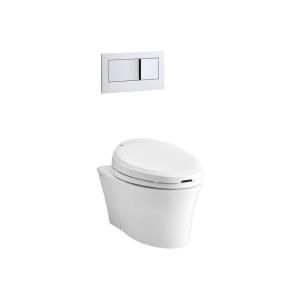 KOHLER Veil Wall Hung Elongated Toilet Bowl Only in White 6300 0