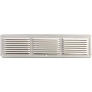 Master Flow 16 in. x 4 in. Aluminum Under Eave Soffit Vent in White EAC16X4W 